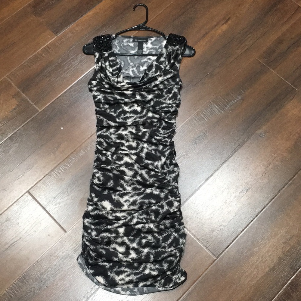 Small INC silky, fitted knee-length dress